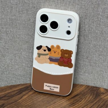 Vintage three bears shockproof soft case for iPhone 17
