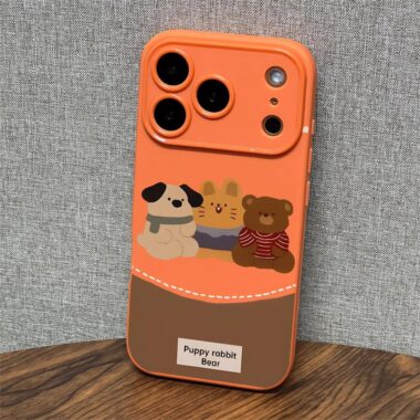 Vintage three bears shockproof soft case for iPhone 17