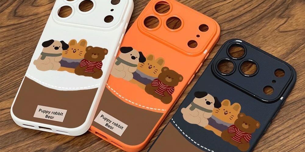 Vintage three bears shockproof soft case for iPhone 17