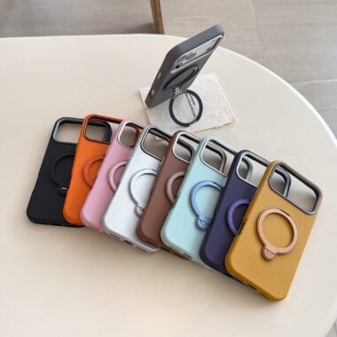 Magnetic rotating stand shockproof iPhone 17 case