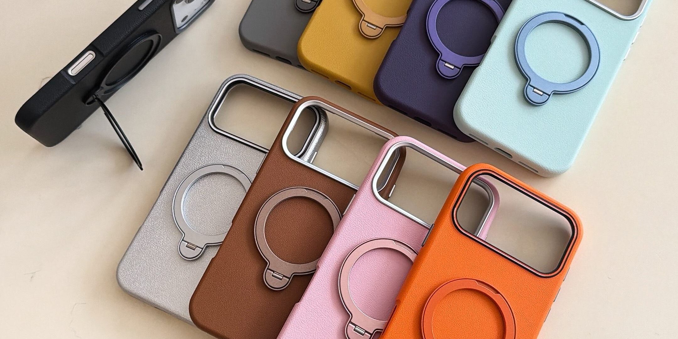 Magnetic rotating stand shockproof iPhone 17 case