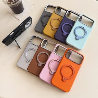 Magnetic rotating stand shockproof iPhone 17 case