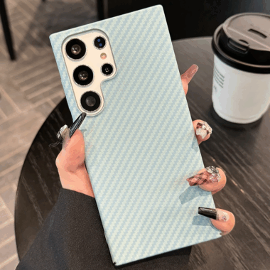 Carbon fiber texture matte hard Samsung S24 Ultra case