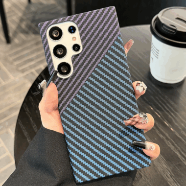 Carbon fiber texture matte hard Samsung S24 Ultra case