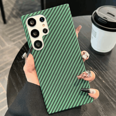 Carbon fiber texture matte hard Samsung S24 Ultra case