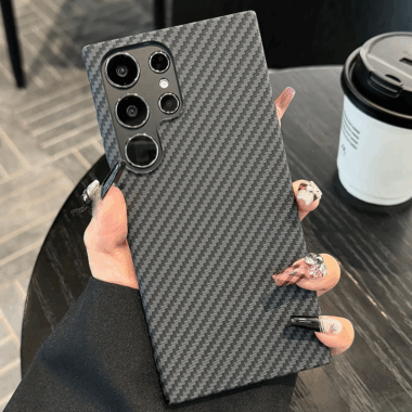 Carbon fiber texture matte hard Samsung S24 Ultra case