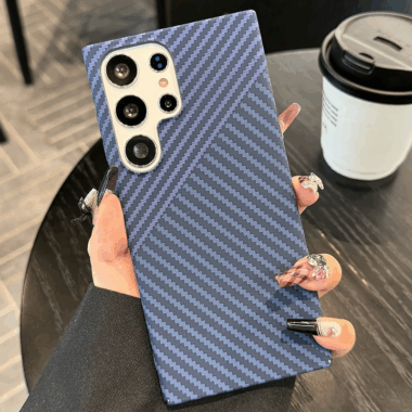 Carbon fiber texture matte hard Samsung S24 Ultra case