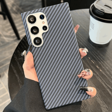 Carbon fiber texture matte hard Samsung S24 Ultra case