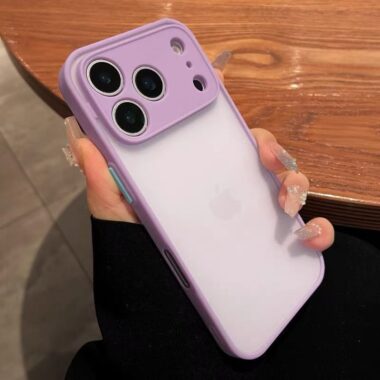 Transparent frosted soft-touch shockproof iPhone 17 case