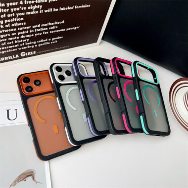 Luxury soft-touch magnetic frosted clear iPhone 17 case