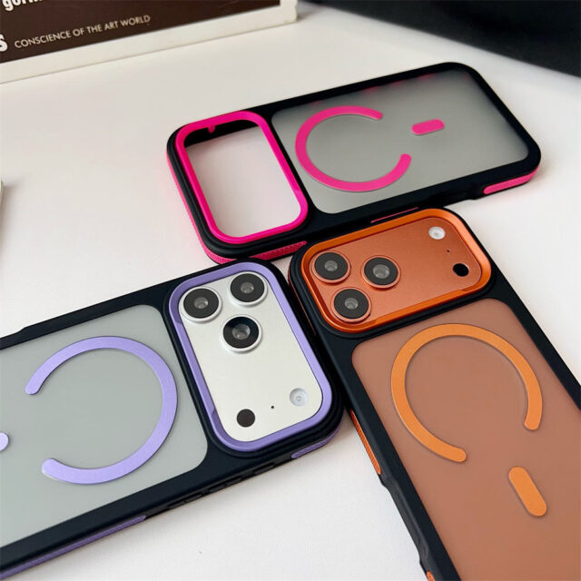 Luxury soft-touch magnetic frosted clear iPhone 17 case