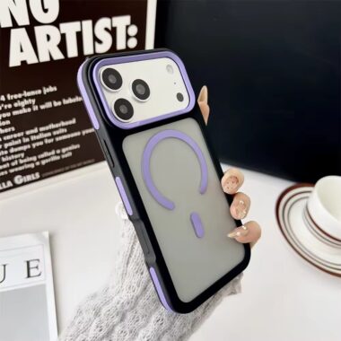 Luxury soft-touch magnetic frosted clear iPhone 17 case