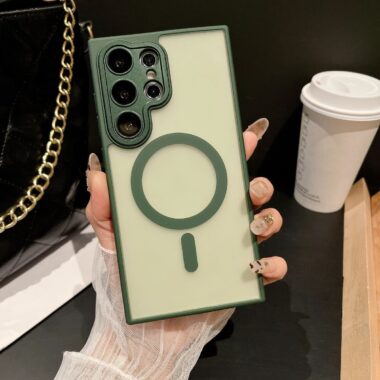 Frosted semi-transparent magnetic shockproof Samsung S24 Ultra case