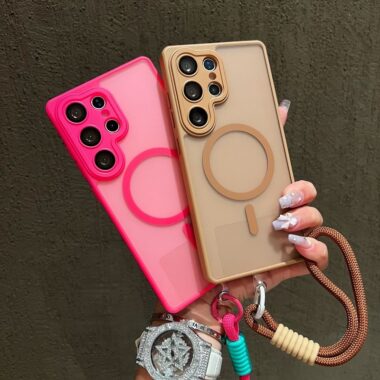 Frosted semi-transparent magnetic shockproof Samsung S24 Ultra case