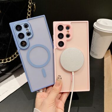 Frosted semi-transparent magnetic shockproof Samsung S24 Ultra case