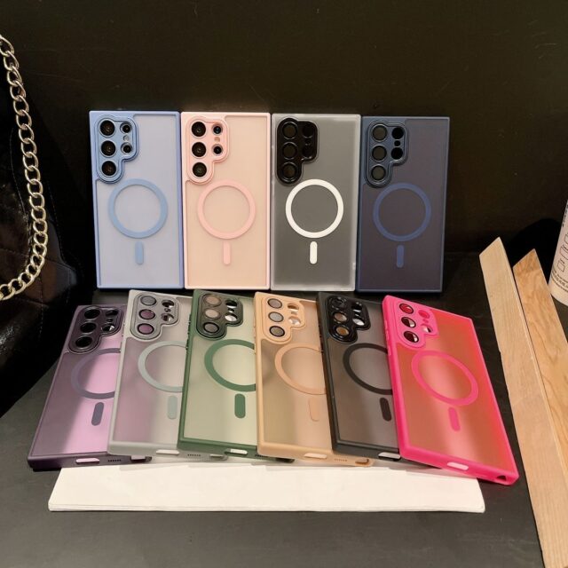 Frosted semi-transparent magnetic shockproof Samsung S24 Ultra case
