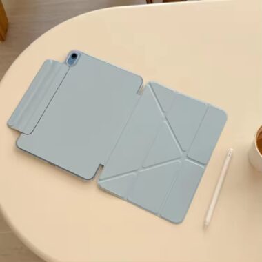 Solid color Y-fold tri-fold shockproof iPad 10 11 case