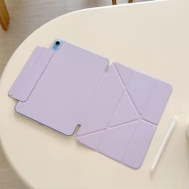 Solid color Y-fold tri-fold shockproof iPad 10 11 case