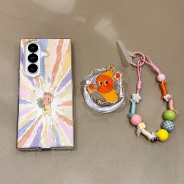 Cute starman magnetic clear shockproof Samsung Fold case