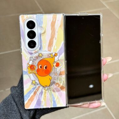 Cute starman magnetic clear shockproof Samsung Fold case