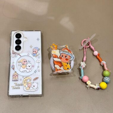 Cute starman magnetic clear shockproof Samsung Fold case