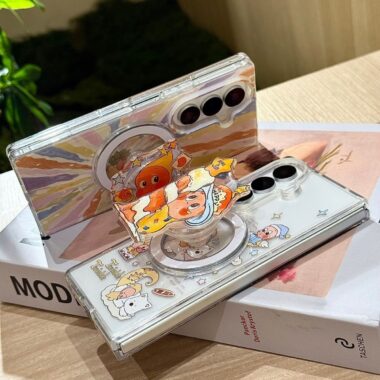 Cute starman magnetic clear shockproof Samsung Fold case