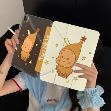 Cartoon Starman Y fold tri fold shockproof iPad case