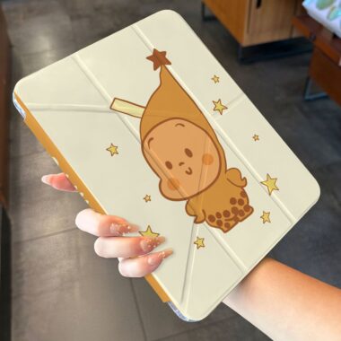 Cartoon Starman Y fold tri fold shockproof iPad case