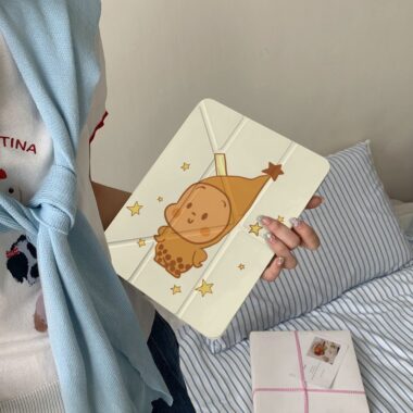 Cartoon Starman Y fold tri fold shockproof iPad case