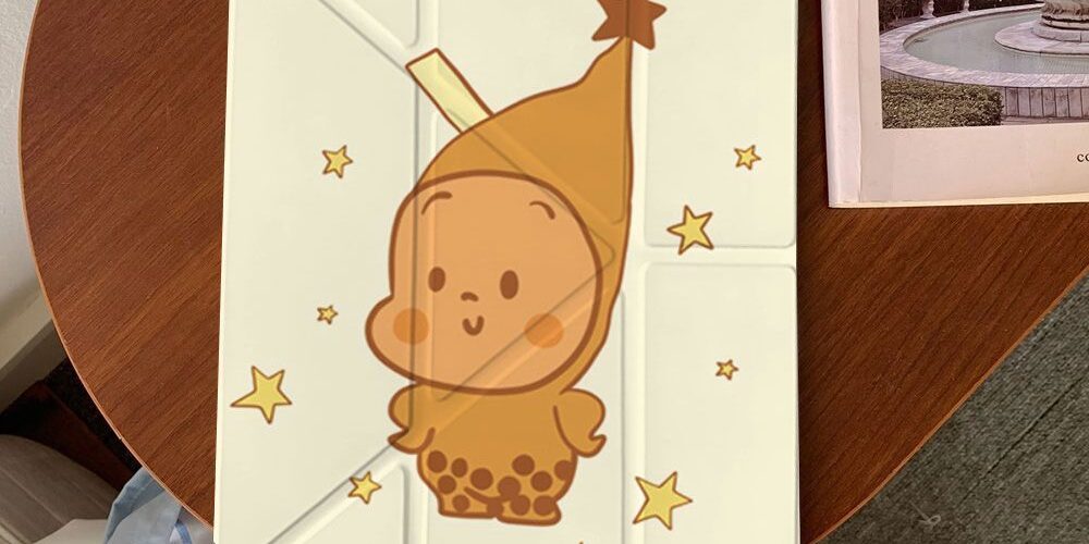 Cartoon Starman Y fold tri fold shockproof iPad case