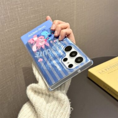 cute Stitch cartoon full cover Samsung phone case