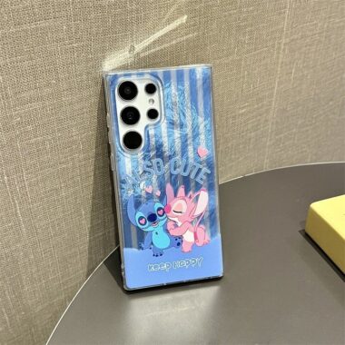 cute Stitch cartoon full cover Samsung phone case