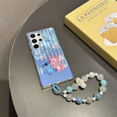 cute Stitch cartoon full cover Samsung phone case