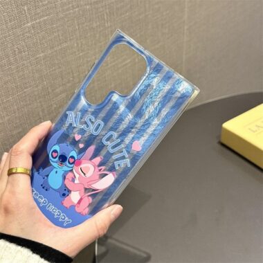 cute Stitch cartoon full cover Samsung phone case