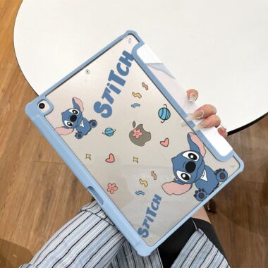 Cartoon Stitch Y shape folding shockproof iPad case