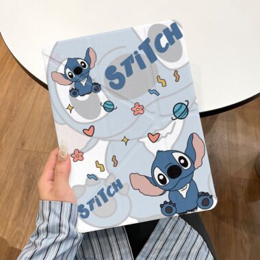 Cartoon Stitch Y shape folding shockproof iPad case