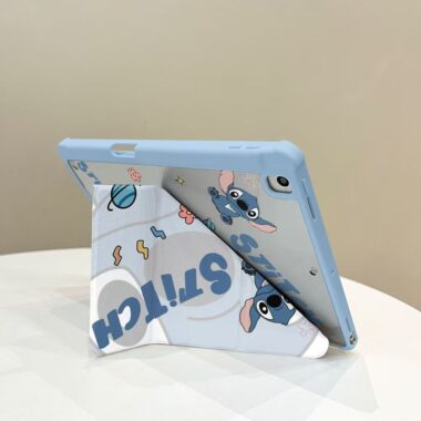 Cartoon Stitch Y shape folding shockproof iPad case