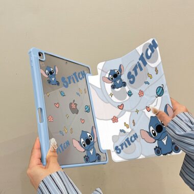 Cartoon Stitch Y shape folding shockproof iPad case