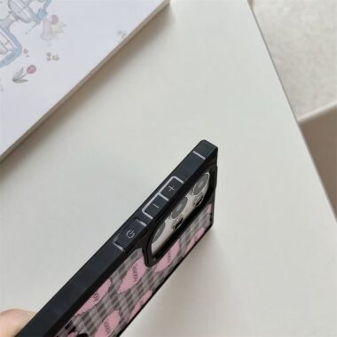 checker strawberry heart smiley hard Samsung phone case