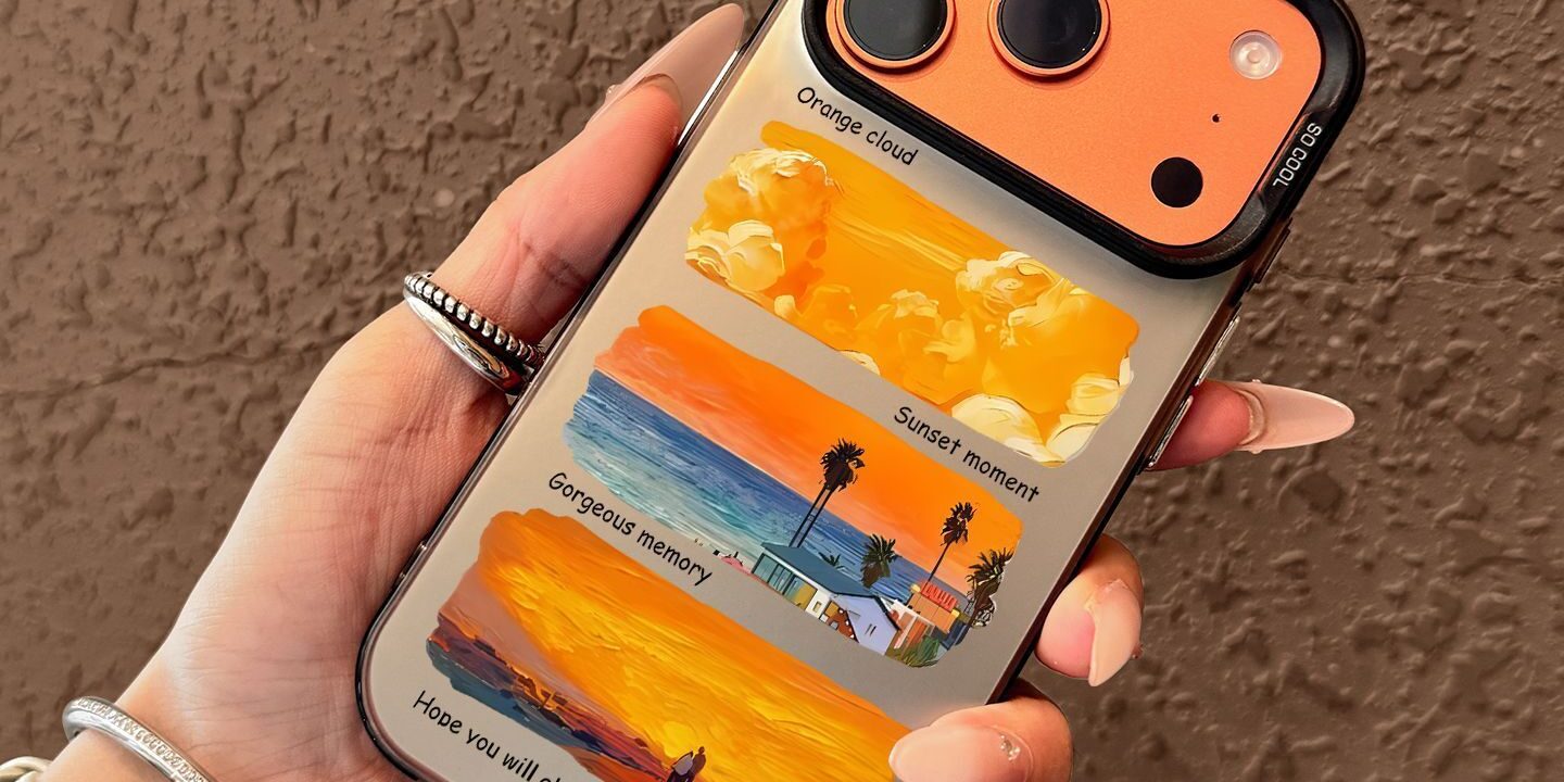 Sunset orange cloud ultra-slim shockproof iPhone 17 case