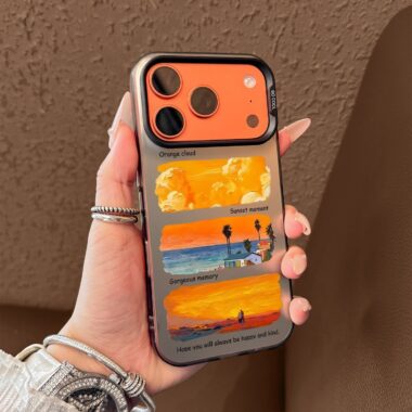 Sunset orange cloud ultra-slim shockproof iPhone 17 case