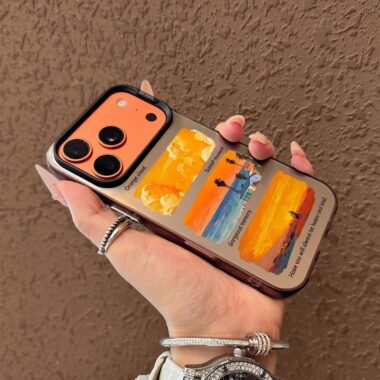 Sunset orange cloud ultra-slim shockproof iPhone 17 case