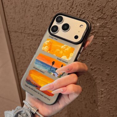 Sunset orange cloud ultra-slim shockproof iPhone 17 case