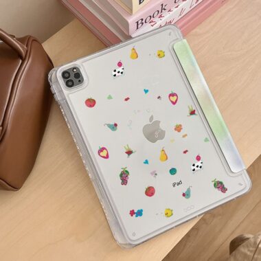 Cartoon tie-dye illustration Y fold shockproof iPad case