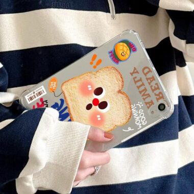 Cartoon toast airbag corner shockproof silicone iPad case