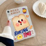 Cartoon toast airbag corner shockproof silicone iPad case