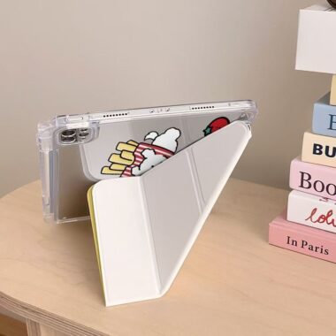 Cartoon tomato dog Y fold shockproof iPad case