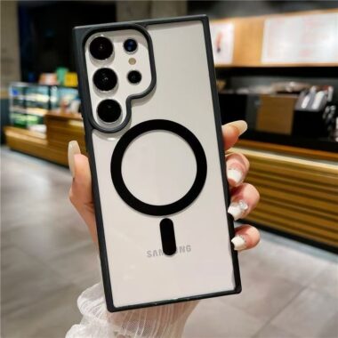 Clear acrylic magnetic soft Samsung S24 Ultra phone case