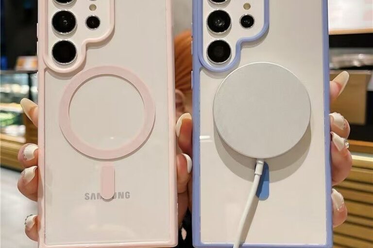 Clear acrylic magnetic soft Samsung S24 Ultra phone case