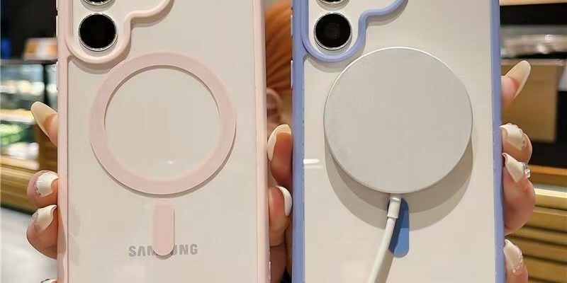 Clear acrylic magnetic soft Samsung S24 Ultra phone case